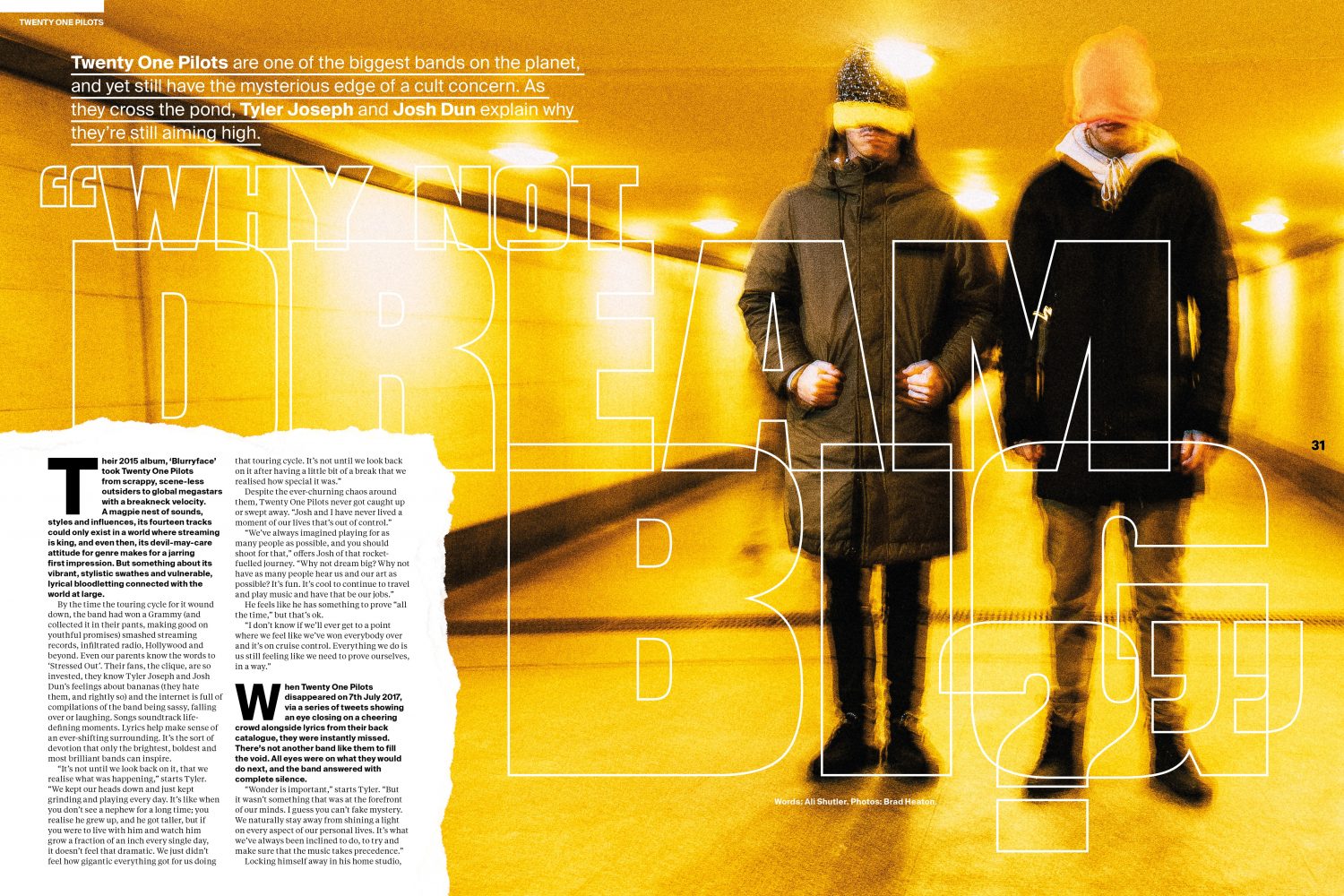 Twenty One Pilots front up the new issue of Dork, out Friday