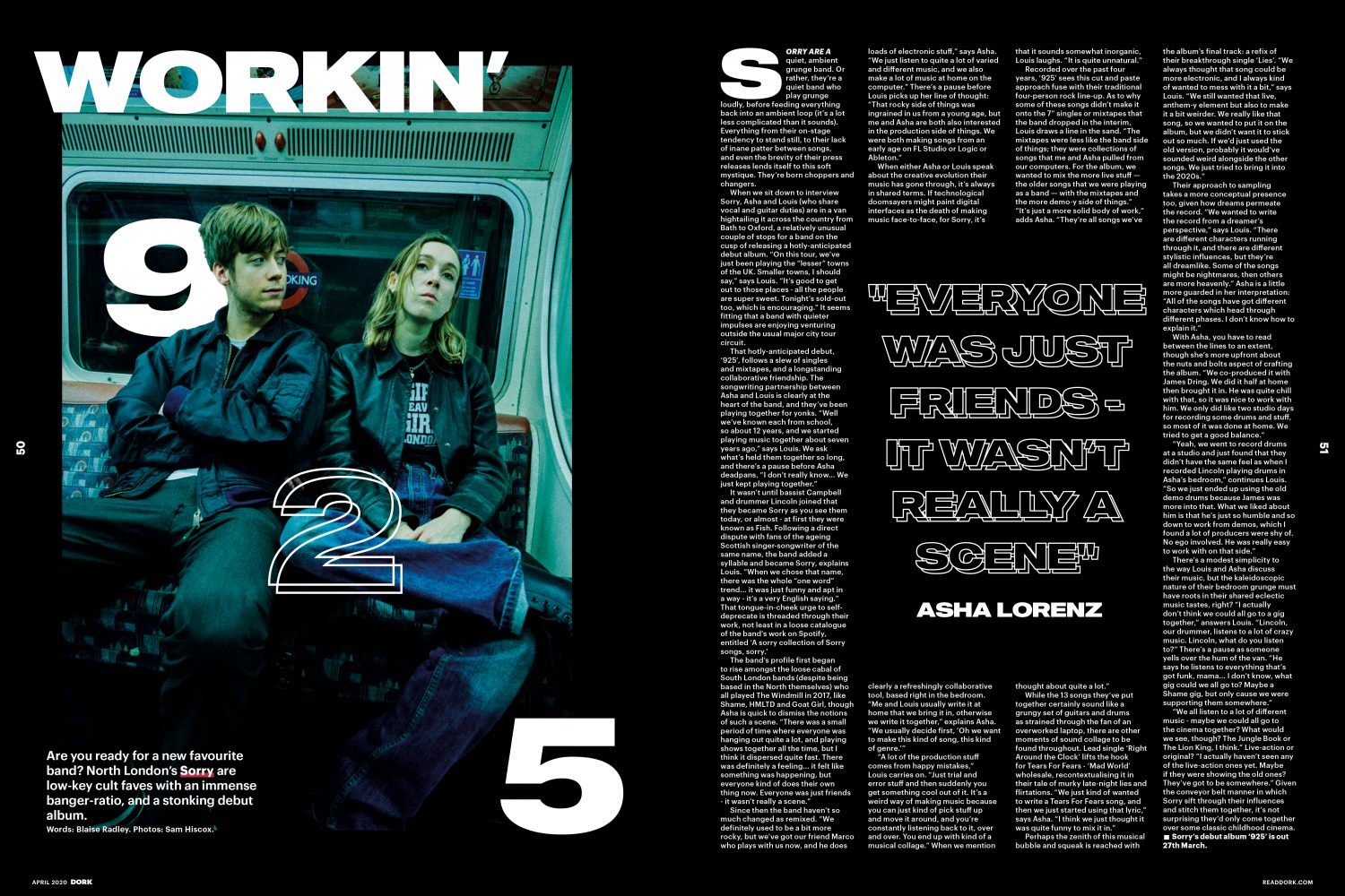 Easy Life are on the cover of the new issue of Dork, out now