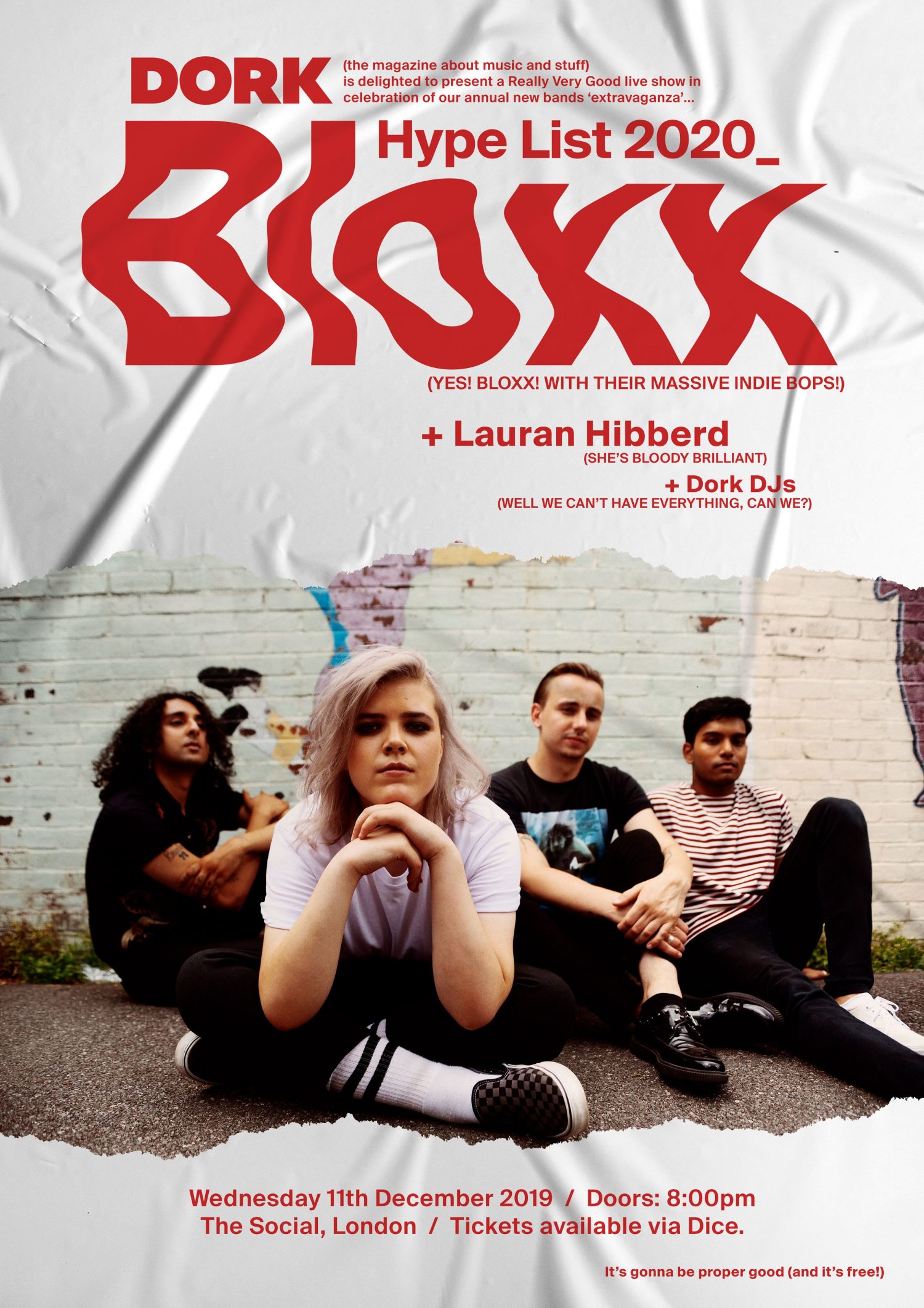 We're celebrating our Hype List 2020 with a free London show next month, featuring Bloxx and Lauran Hibberd!