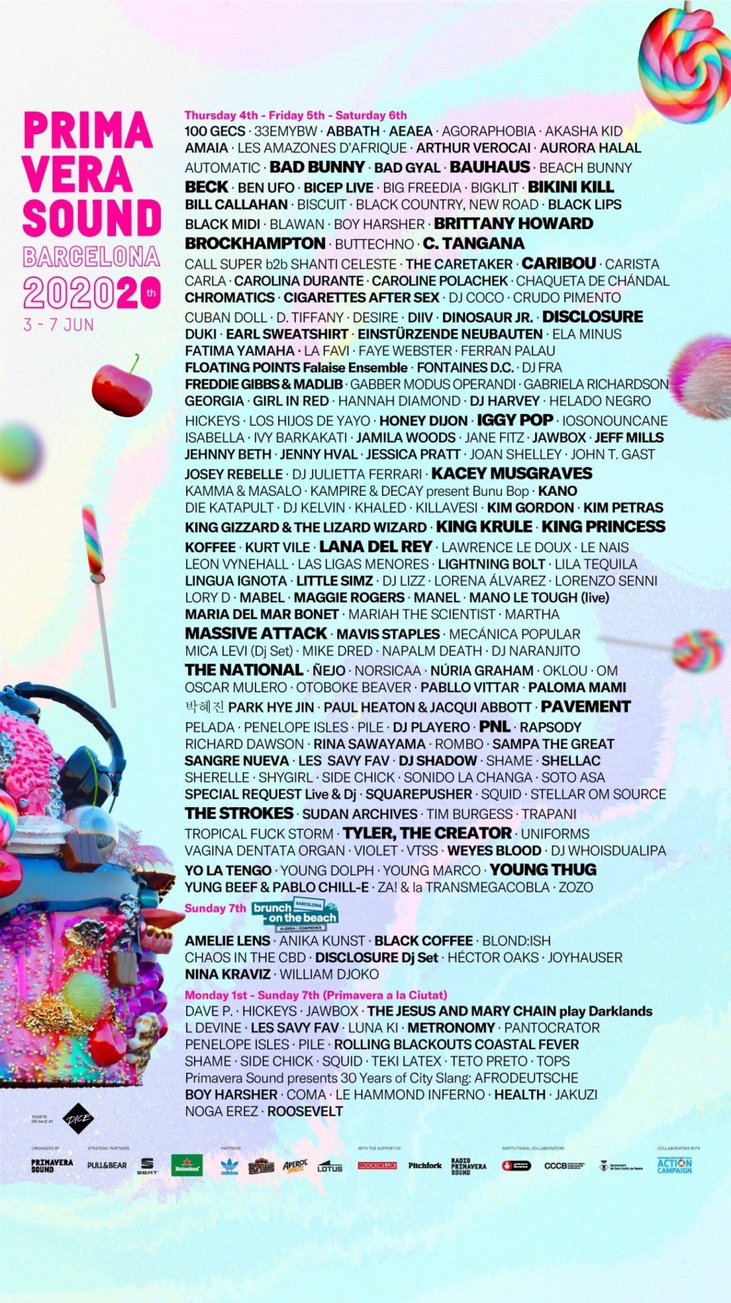 The line-up for 2020's Primavera Sound has been announced