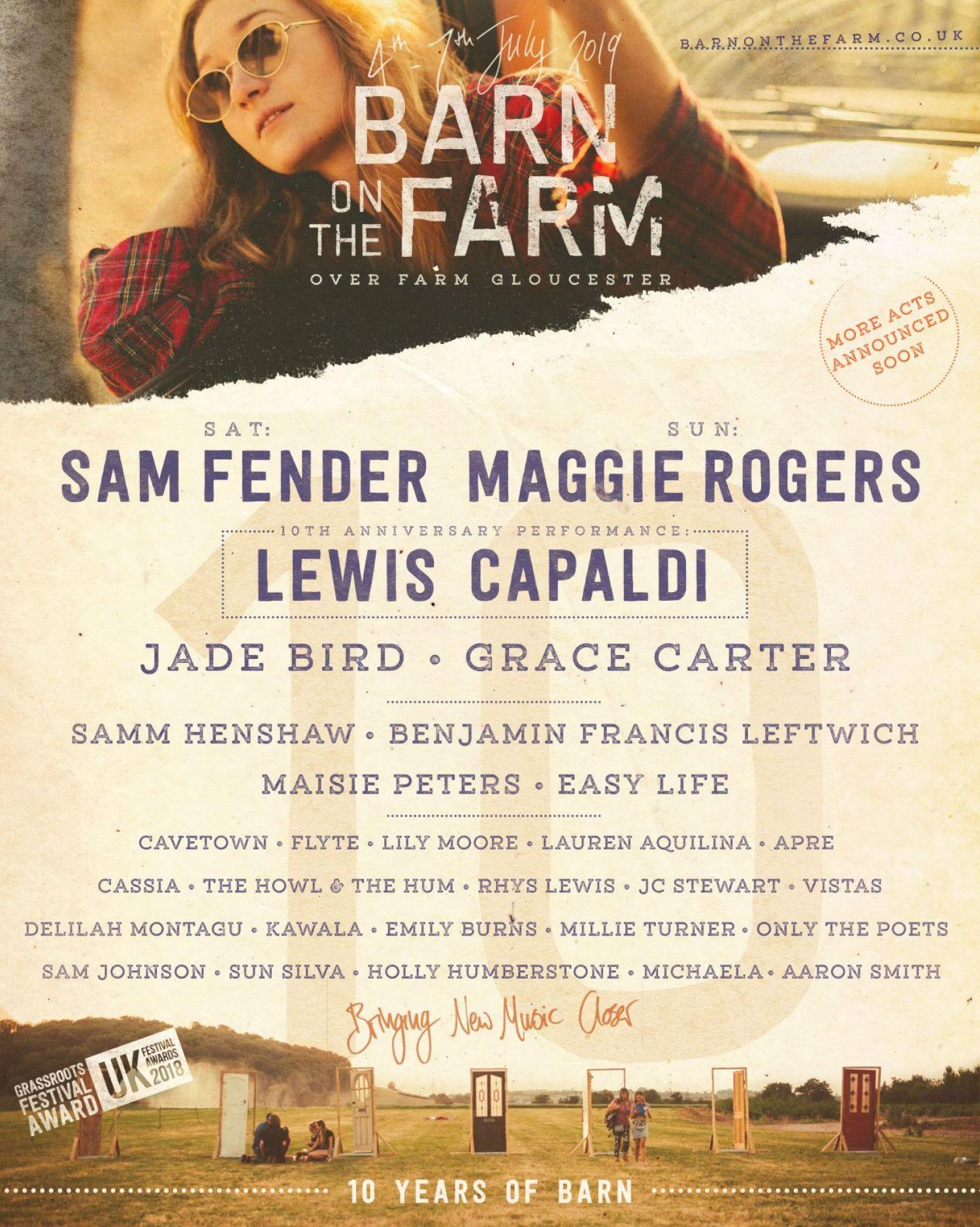 Maggie Rogers, Sam Fender and Lewis Capaldi are headlining Barn on the Farm
