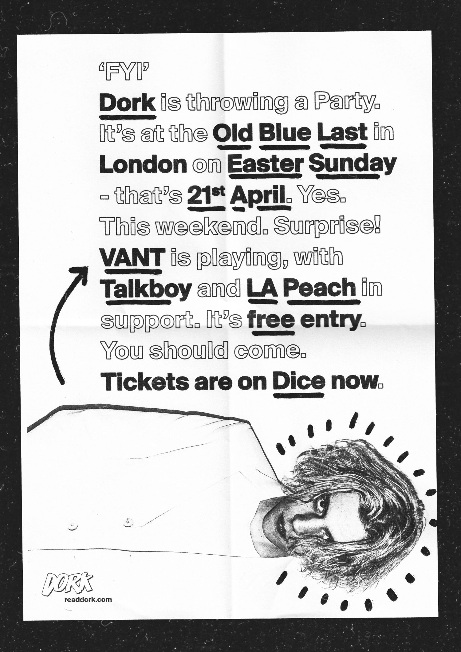We're throwing a surprise Easter Party this Sunday, with VANT, Talkboy and LA Peach