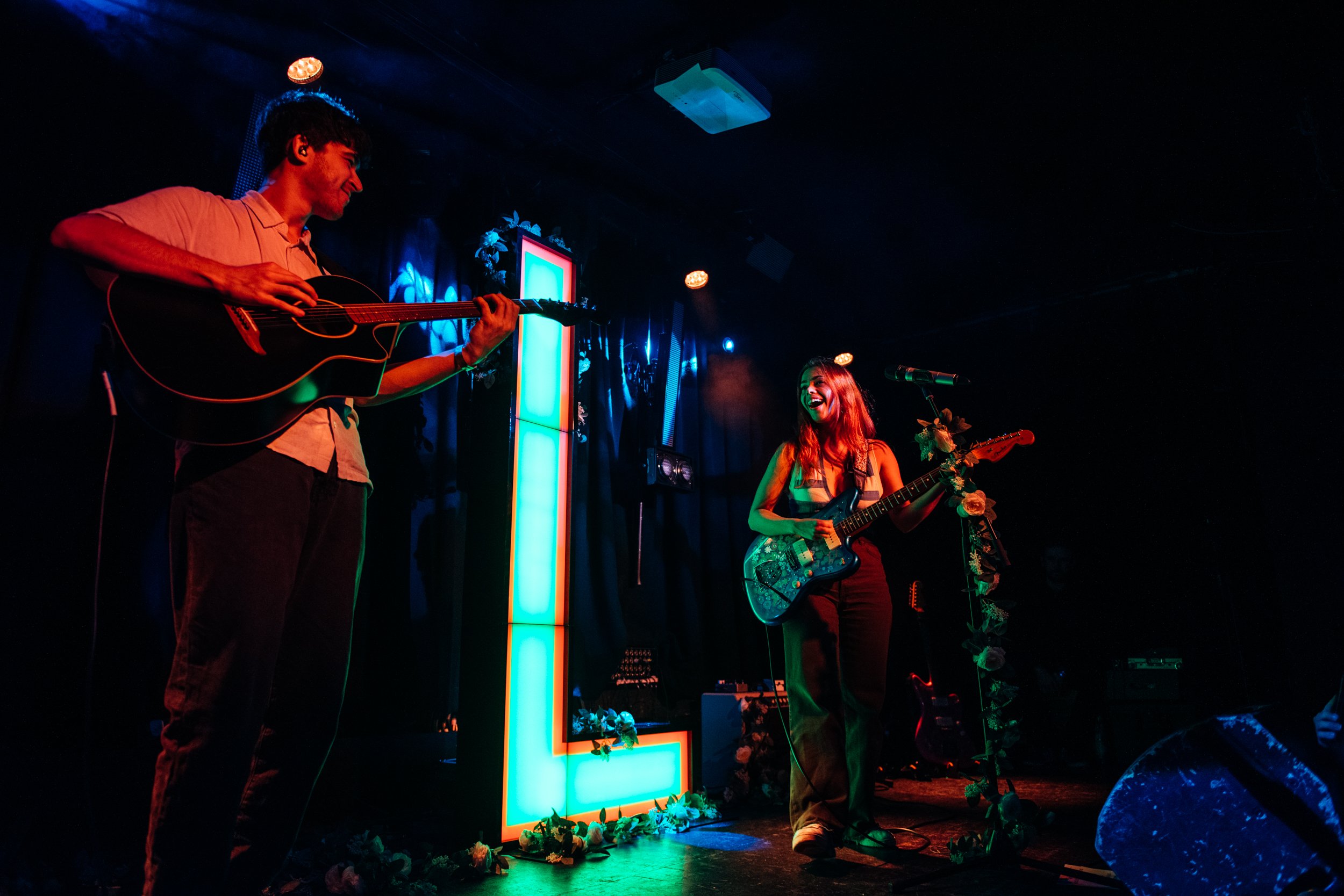 L Devine and Abbie Ozard celebrate the most wonderful time of the year at the Dork's Night Out Christmas Party