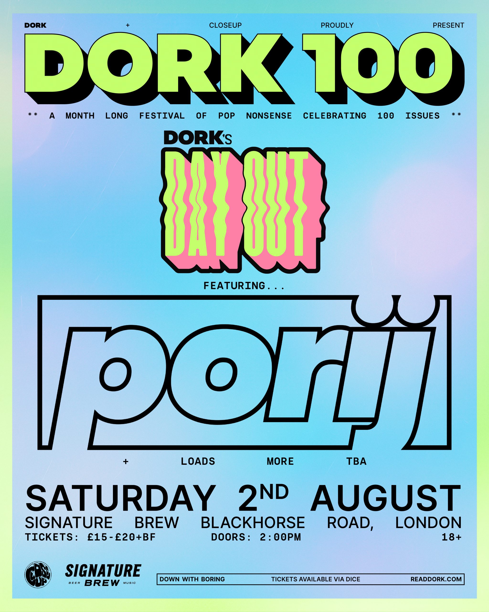 Porij are headlining Dork's Day Out 2025 - grab tickets now