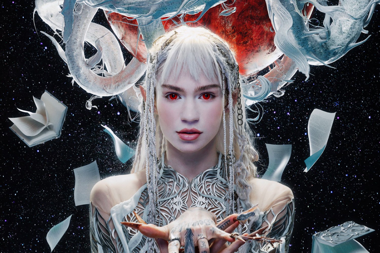 Grimes looks to be about to drop a new track 'Shinigami Eyes'