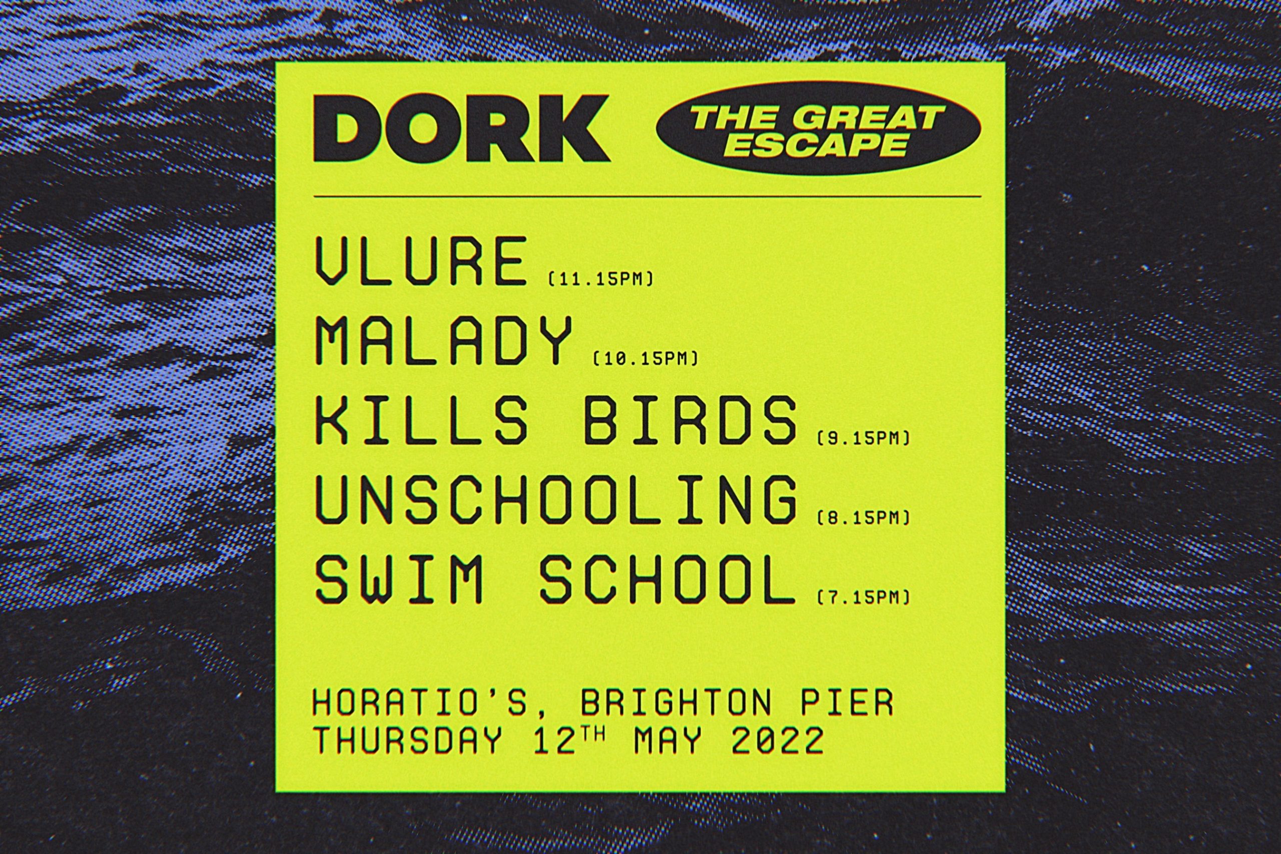 Pier we go! Dork is off to the seaside with The Great Escape for a showcase featuring VLURE, Swim School, Malady and more