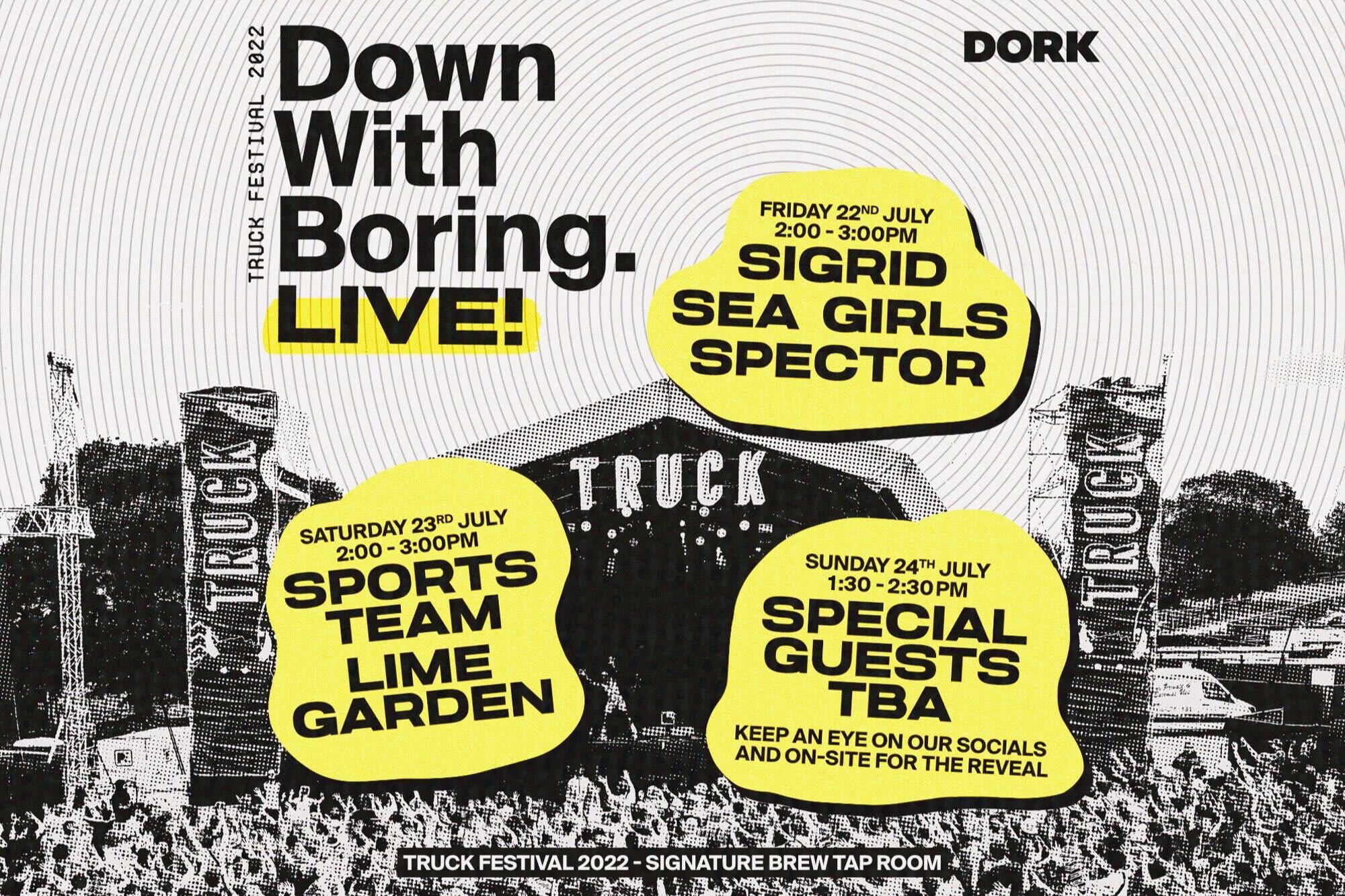 Sigrid, Sports Team, Sea Girls and more announced for Dork’s Down With Boring LIVE at Truck Festival