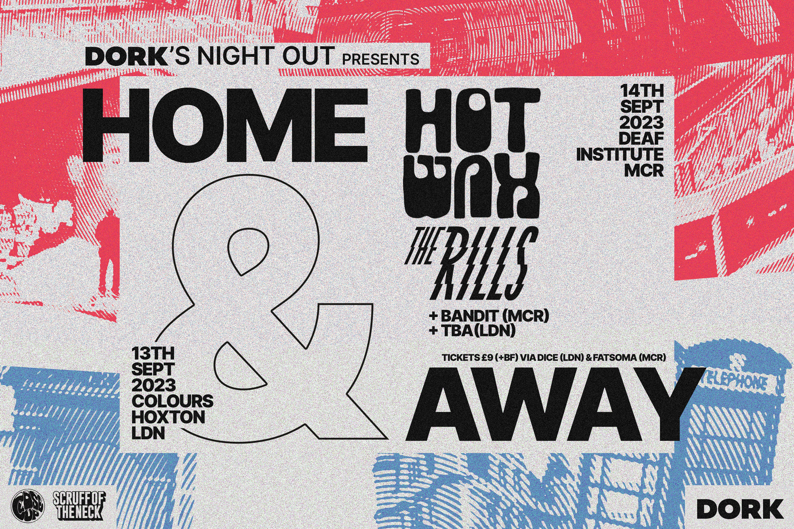 Dork's Night Out is heading Home & Away to Manchester and London with Hot Wax, The Rills and more