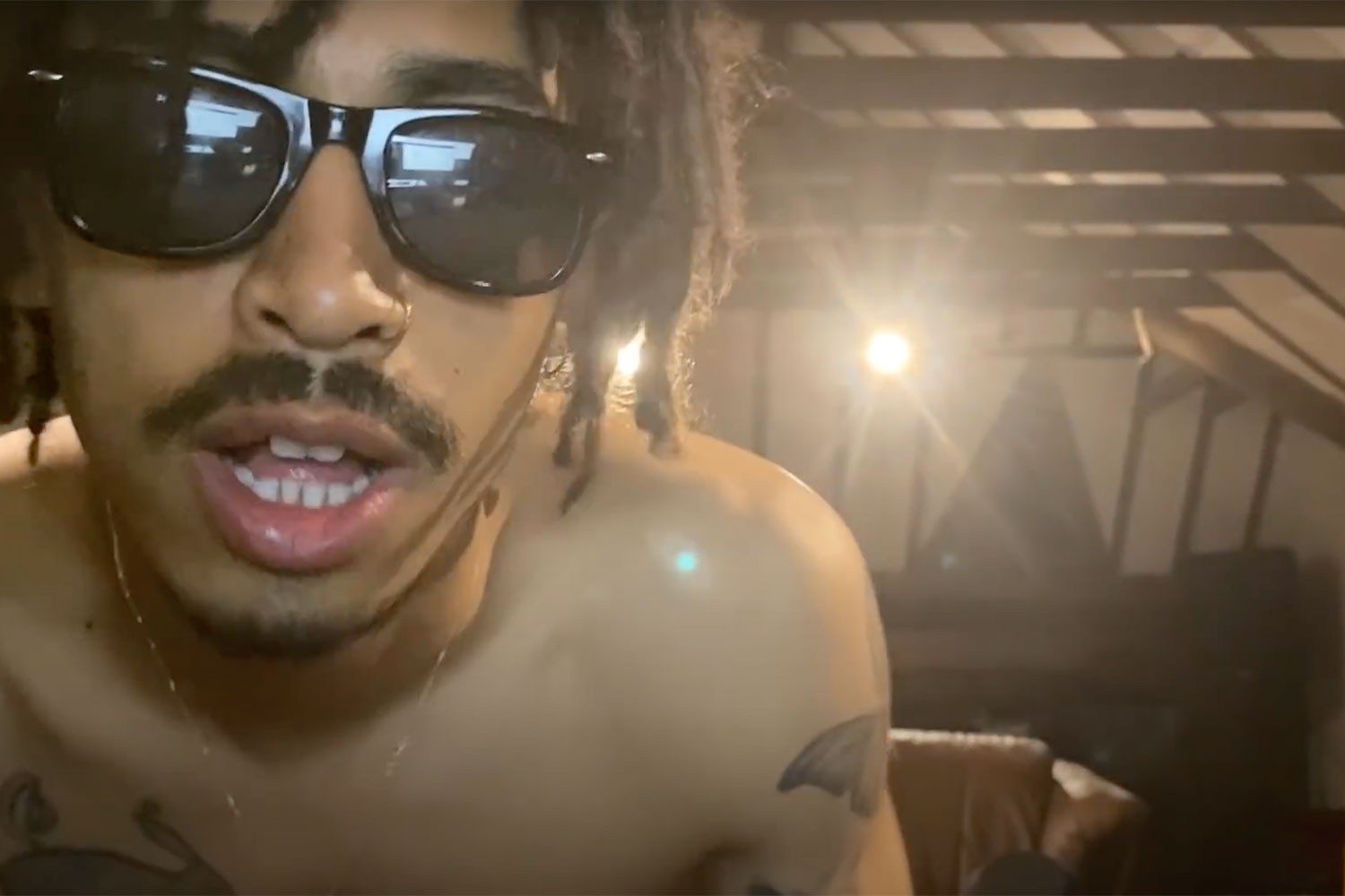 Jordan Stephens' dance about takes a turn in his horror film inspired video for 'Son Of A Gun'