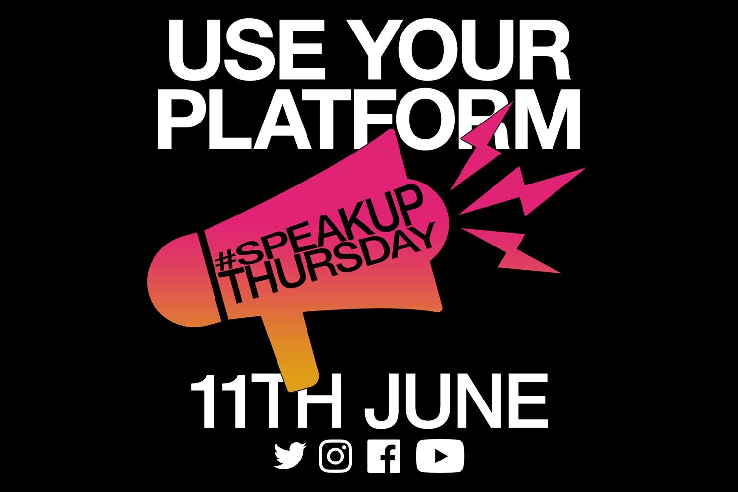 Love Music Hate Racism has launched Speak Up Thursday