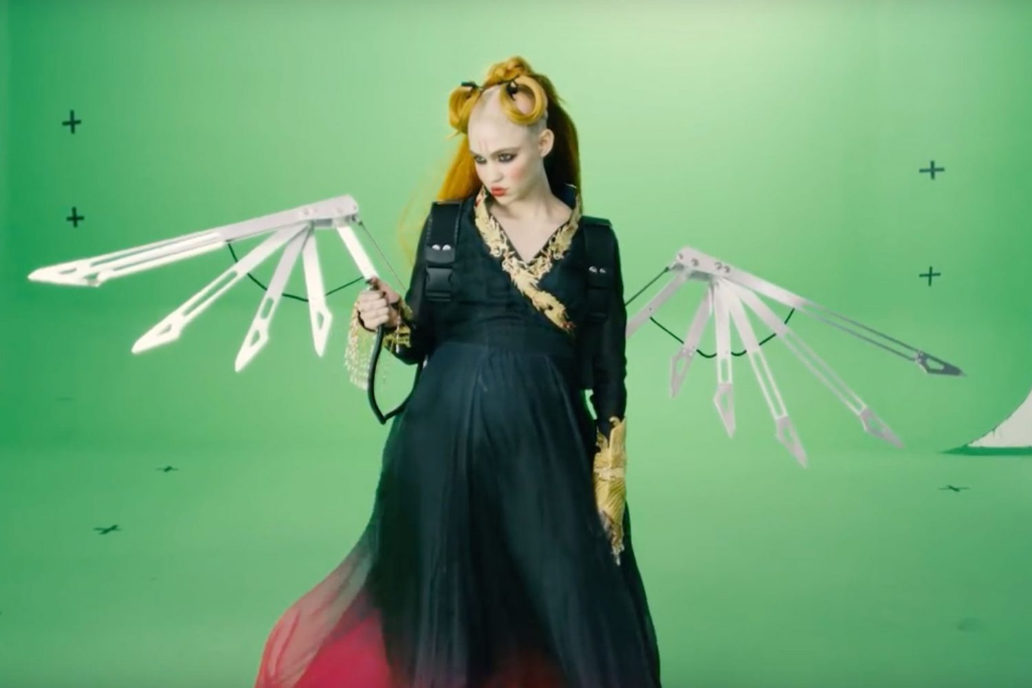 Grimes has released green screen footage for her song 'You’ll Miss Me When I’m Not Around'