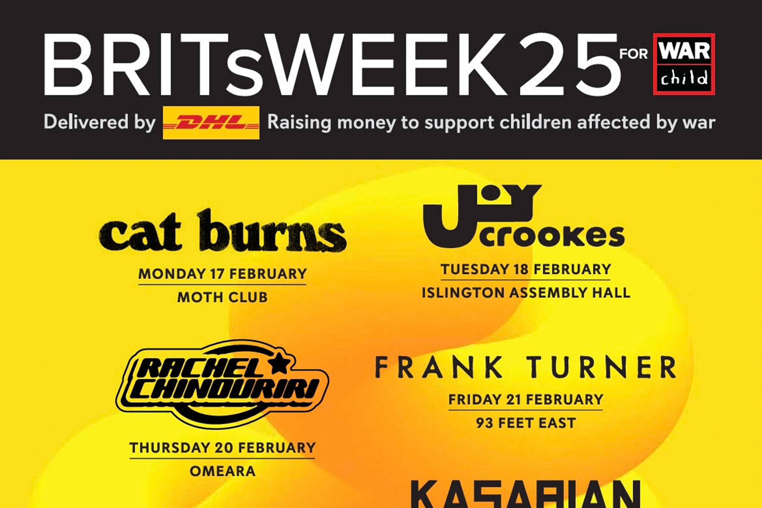 The first wave of support acts and special guests have been confirmed for this year's BRITs Week shows