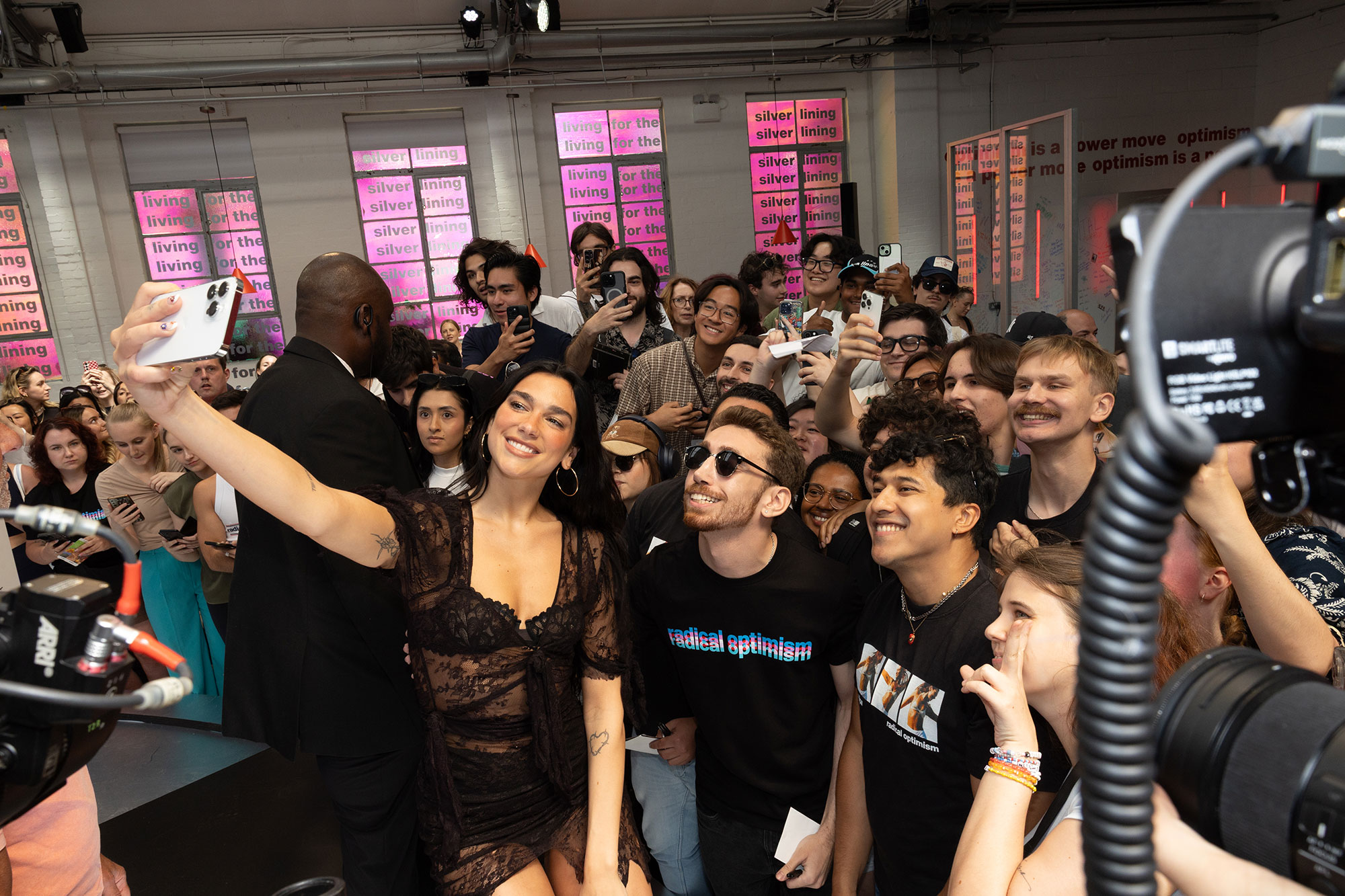 Dua Lipa surprised fans at her London pop-up store ahead of this week's Wembley shows
