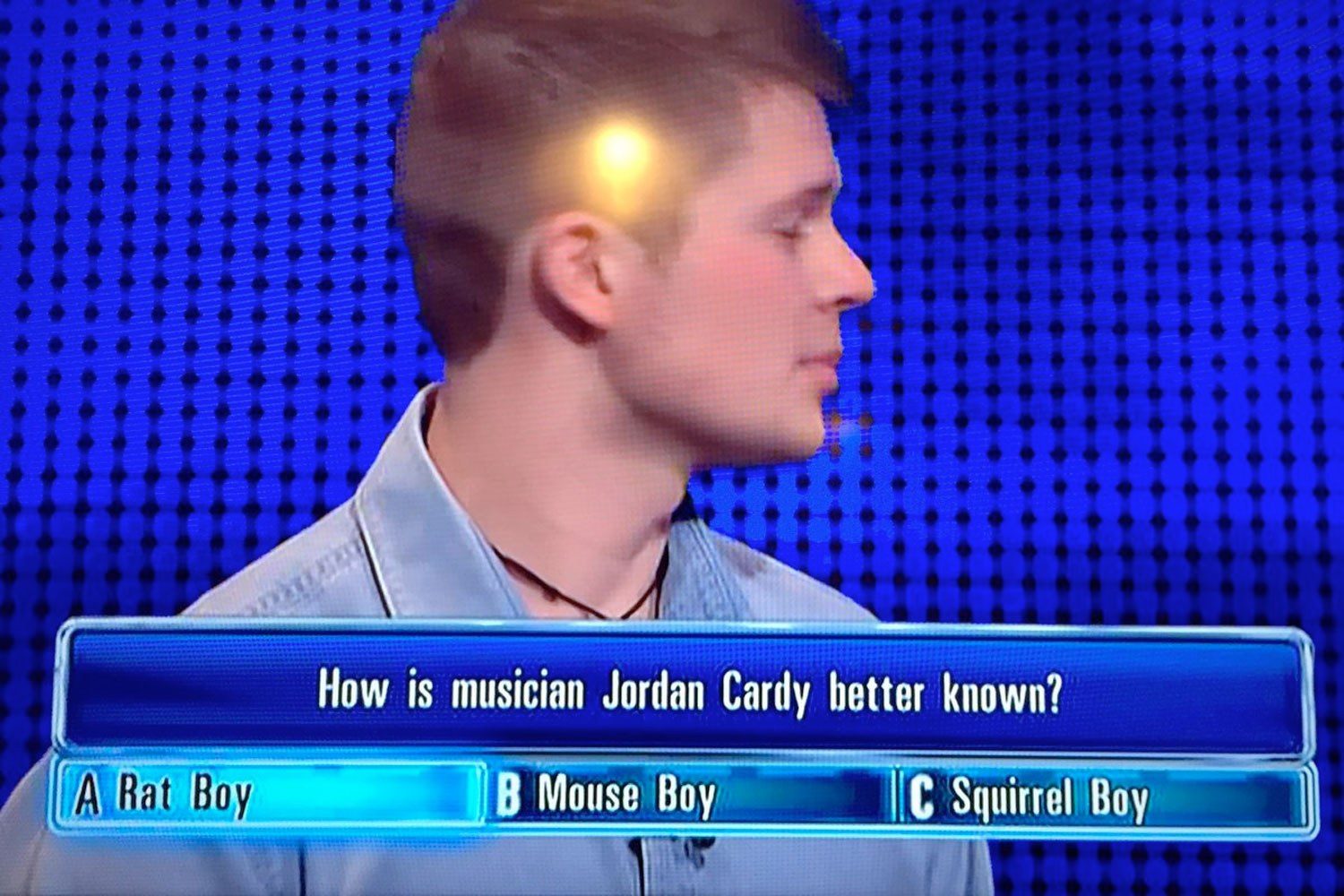 Rat Boy was a question on The Chase, obviously